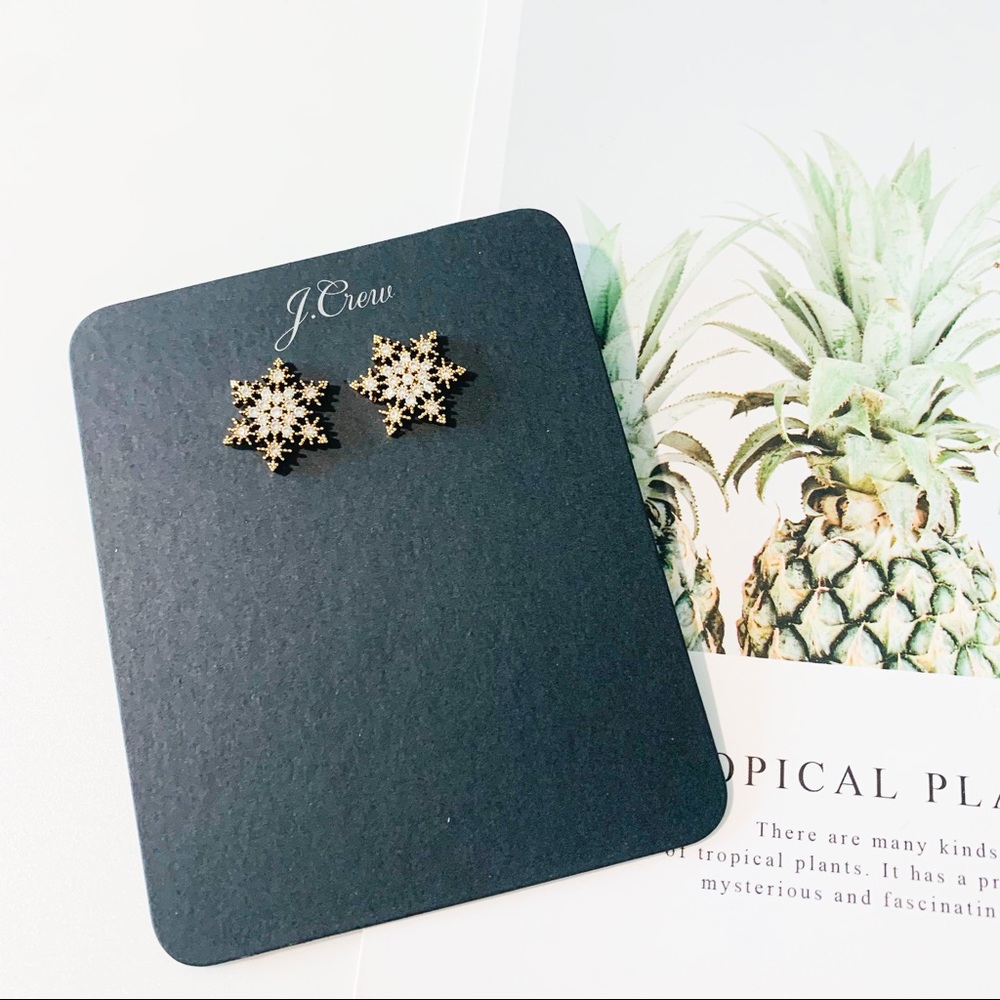 J. Crew Delicate Snowflake Stud Earrings